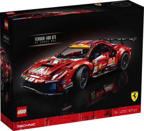 LEGO Technic Ferrari 488 GTE AF Corse 51 - 42125Q (42125Q) — 1.677 stukjes, huren vanaf €10,25/week