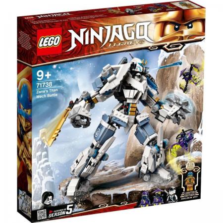 LEGO Ninjago Legacy Zanes Titanium Mecha Duel - 71738B (71738B) — 820 stukjes, huren vanaf €3,75/week