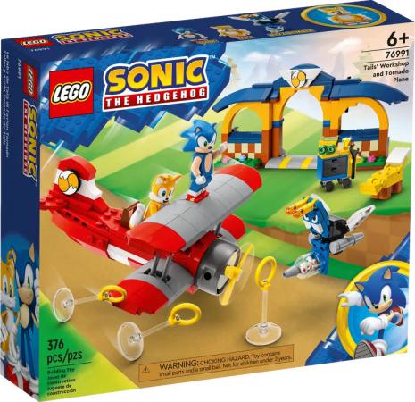LEGO Bouwstenen 0000-1000 Sonic Tails werkplaats en Tornado vliegtuig (76991) — 376 stukjes, huren vanaf €3,50/week