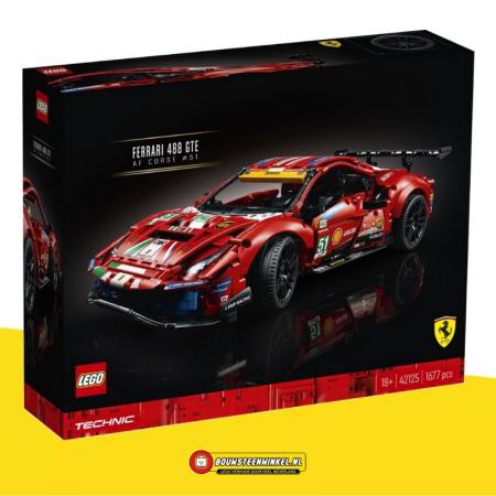 LEGO Technic Ferrari 488 GTE AF Corse 51 - 42125T (42125T) — 1.677 stukjes, huren vanaf €10,25/week